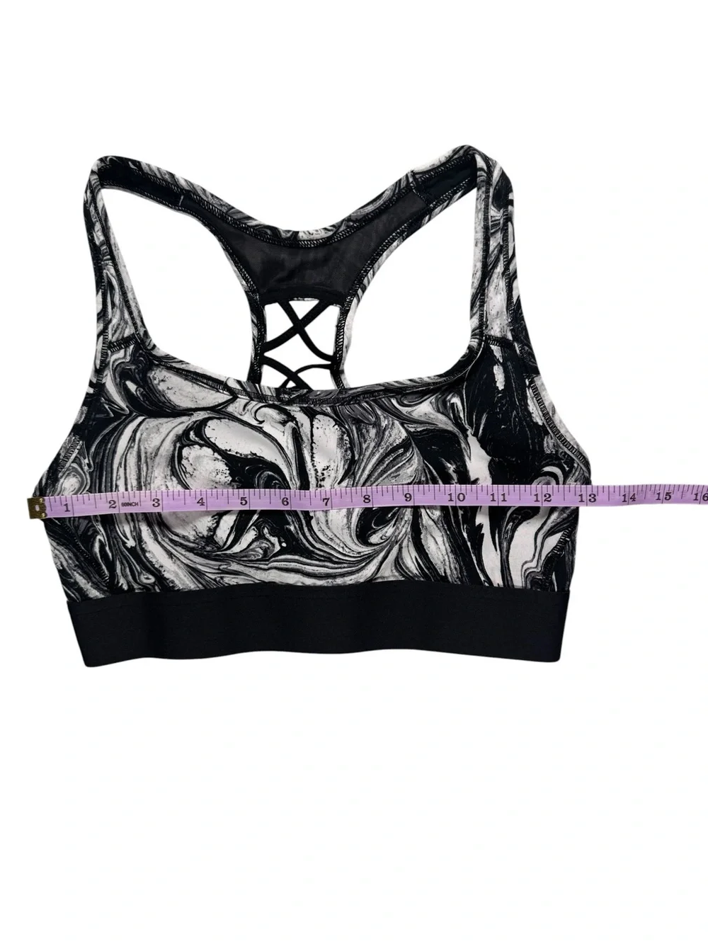 Victoria Sport Marble Print Racerback Sports Bra Small